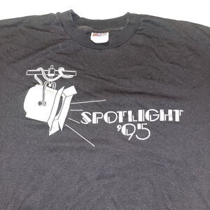 Spotlight 95 acting T-shirt Men Sz XL Broadway plays camera actor Hollywood Vtg